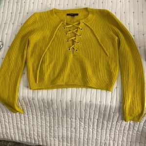 Cropped sweater top